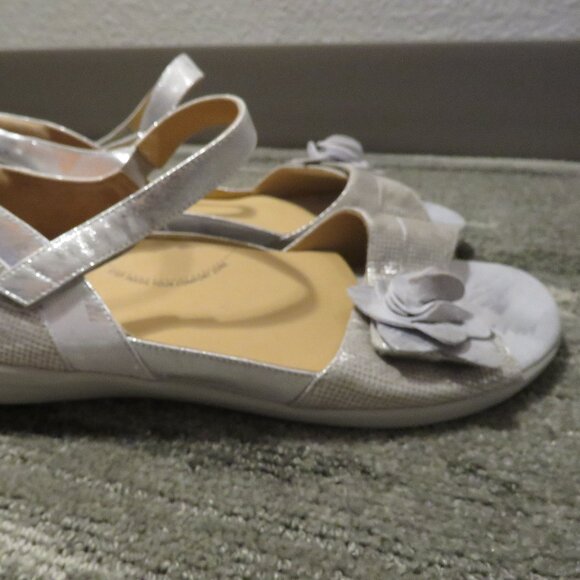 ZIERA Super Support Delta Silver Leaf Rose Comfort Orthotic Sandals Size US 12.5 - Picture 7 of 12